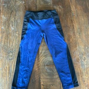 Athleta Girl Navy Black Leggings Size M (8-10) EUC